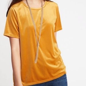 Mustard Velvet Tee